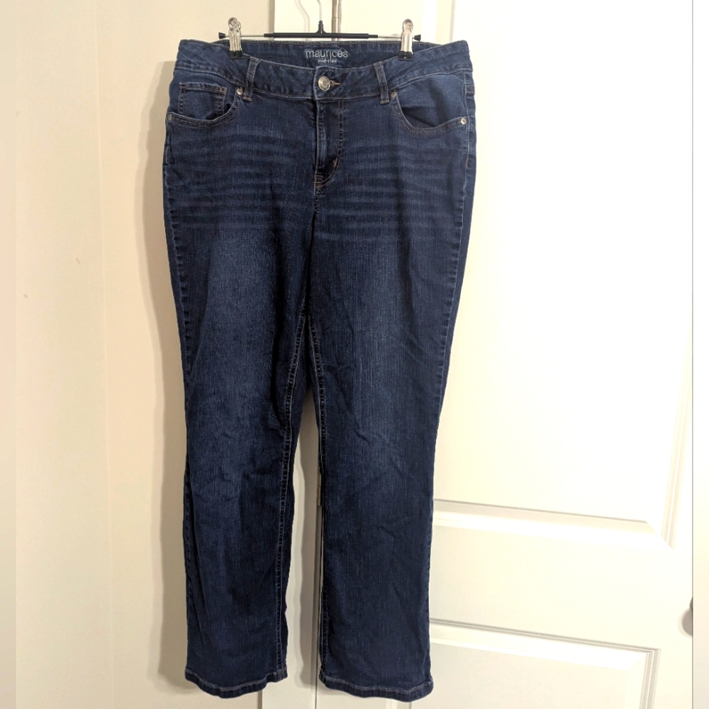 Maurices Women's Size 14W Boot Cut Jeans - Dark Wash